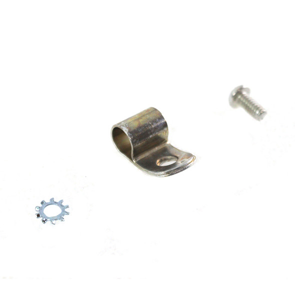 Colony - 3533-3 Cadmium Front Brake Cable Clip fits '50-'71 FLH, '50-'71 FL Models (OEM #9963)