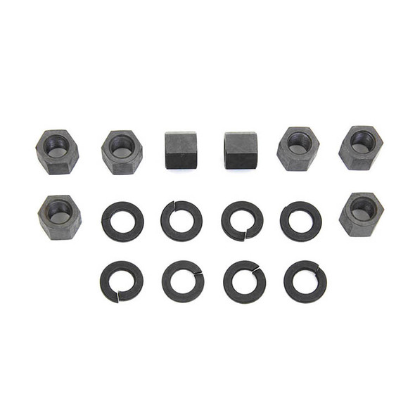 Colony - 9624-16 Parkerized Replica Cylinder Base Nut Kit fits '57-'85 XL, '29-'73 G, '29-'52 WL Models