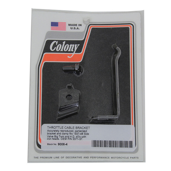 Colony - 9006-4 Throttle Cable Bracket fits '37-'48 UL Models (OEM #3371-37)