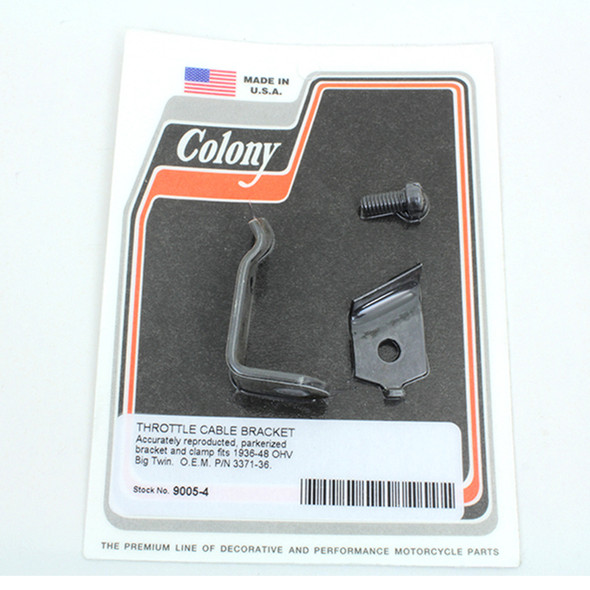 Colony - 9005-4 Throttle Cable Bracket fits '36-'40 EL Model (OEM #3371-36)