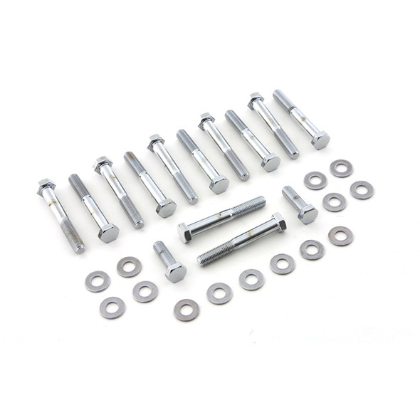 Colony - 9829-28 Chrome Rocker Box Screw Kit fits '57-'76 Sportster Models