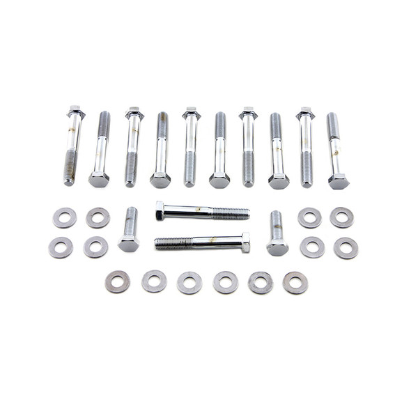 Colony - 9829-28 Chrome Rocker Box Screw Kit fits '57-'76 Sportster Models