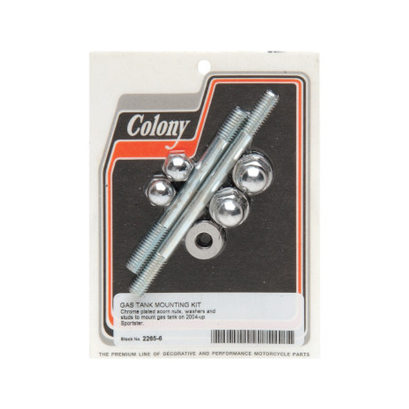 Colony - 2265-6 Gas Tank Mount Kit fits '04-'22 Sportster Models (Except RH Sportster models)