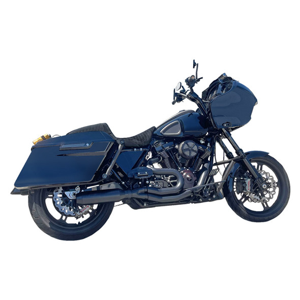 Bassani Exhaust - 2-into-1 Mid-Length Super Bike 4" Muffler Exhaust System fits M8 Touring Models