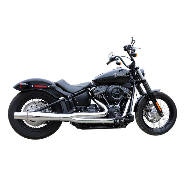 Thunderheader - Chrome X-Series Standard Exhaust Pipe w/Heat Shields fits '18–'25 Softail Slim, Lowrider S, Street Bob, Fat Bob, Deluxe & Standard Models
