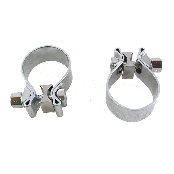 V-Twin - Chrome 1-7/8" Muffler End Clamp Set fits Custom Application for Sportster Models (OEM #65283-94)