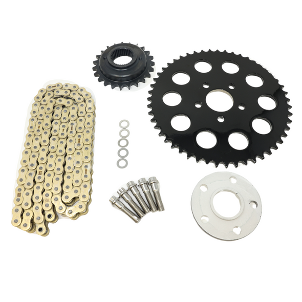 Zipper’s - Chain Conversion Kit with O-Ring Chain for 2018 & Up M8 Softail Models W/ 180 Rear Tire