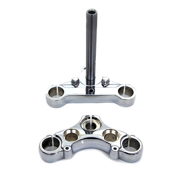 V-Twin - Chrome Triple Tree Set fits '88-'94 FXR, '88-'03 Sportster Models