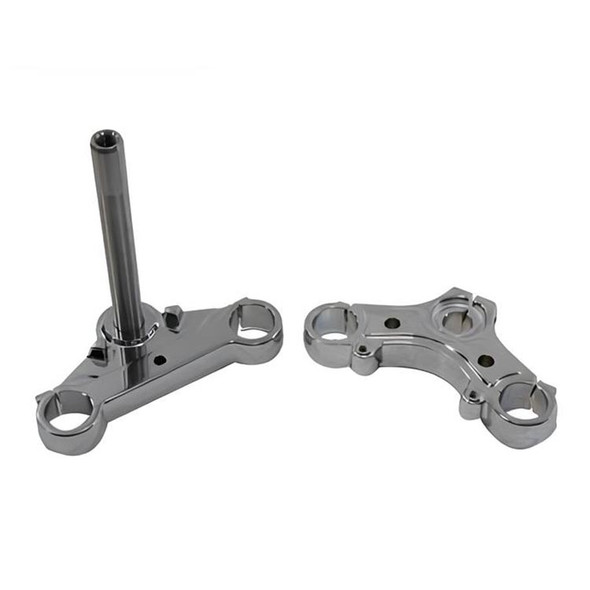 V-Twin - 39MM Chrome Replica Triple Tree Set fits '04-'13 Sportster Models (Except XL 883L)