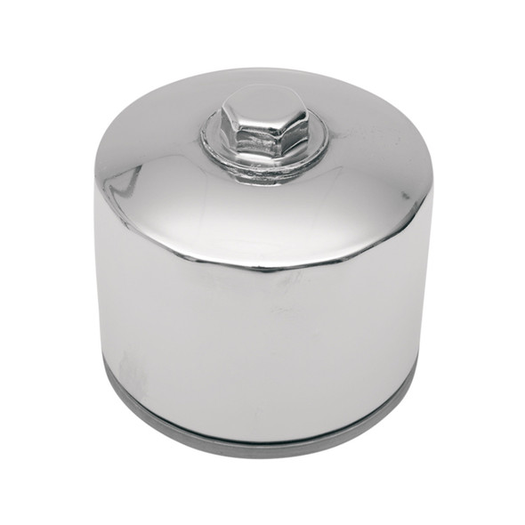 Drag Specialties - 2-1/4" Chrome Magnetic Ring Oil Filter With Nut fits 'L82-'86 FX/FL, '80-'E85 Sportster Models (OEM #63782-80A, 63810-80)