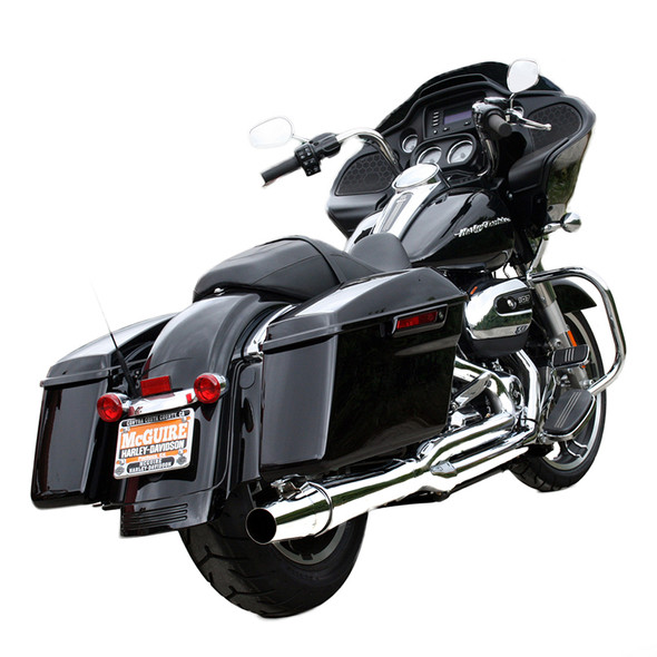 Thunderheader - Chrome 2-Into-1 X-Series Exhaust w/Heat Sheilds fits '17–'25 FLH Touring Models