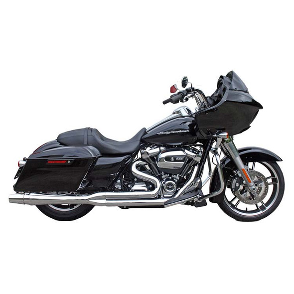 Thunderheader - Chrome 2-Into-1 X-Series Exhaust w/Heat Sheilds fits '17–'25 FLH Touring Models