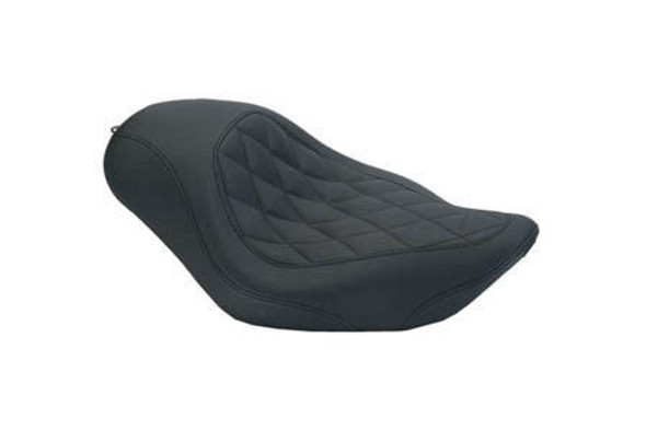 Mustang Seats - Wide Tripper Diamond Stitch Solo Seat fits:Dyna '06-'14