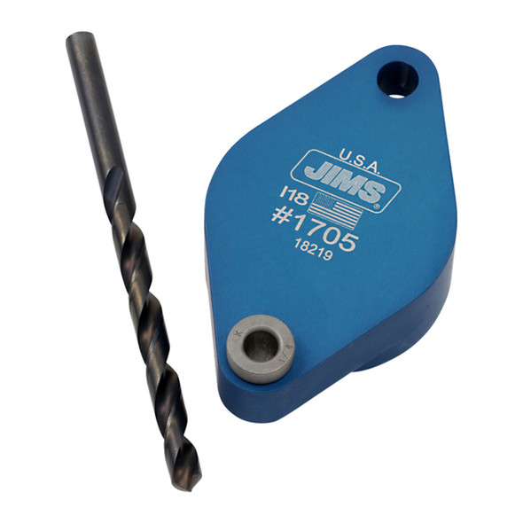 Jims - 1705 Exhaust Drill Plate fits '84-'17 Big Twin (Except M-Eight), '86-'22 Sportster & '94-'09 Buell Models (Except 1125R)