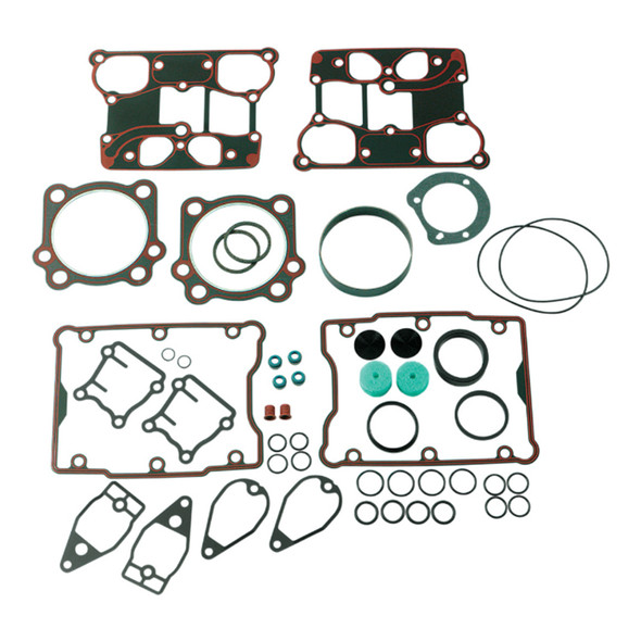 James Gasket - 88" Top End Gasket Kit fits '99-'04 Twin Cam Models (0.036” Head Gaskets, Metal w/ Silicone Rocker Box Gaskets (OEM #17054-99))