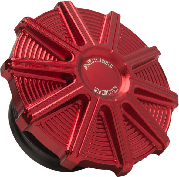 Arlen Ness - 701-006 - Vented Gas Cap - 10 Gauge - Red