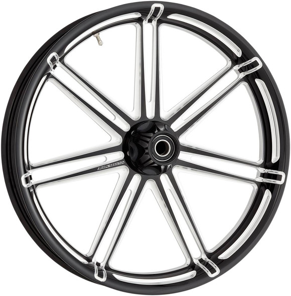 Arlen Ness - 10301-204-6008 - Wheel - 7-Valve - Front - Dual Disc/With ABS - Black - 21x3.5