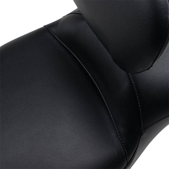 Le Pera - Black Smooth Maverick Daddy Long Legs Seat with Backrest fits '08-'24 Touring Models (Except '23 FLHXSE/​FLTRXSE) (15” W Front, 6” W Rear)
