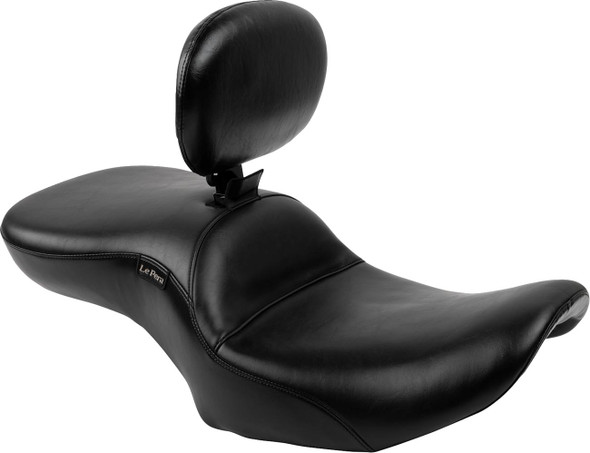 Le Pera - Black Smooth Maverick Seat with Backrest fits '24 FLHX/​FLTRX/​FLTRXSTSE, '23-'24 FLHXSE/​FLTRXSE Models