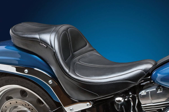 Le Pera - Black Stitched Maverick Daddy Long Legs Seat fits '06-'10 FXST, '07-'17 FLSTF/B Models (Except FXSTD/​FXSTSSE)