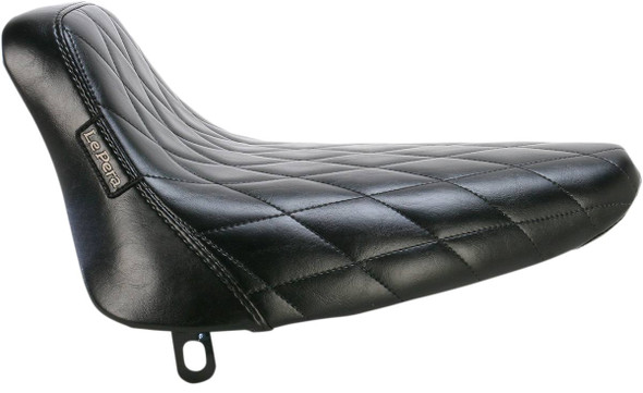 Le Pera - Black Diamond Stitch Bare Bones Solo Seat fits '84-'99 FXST/​FLST Models