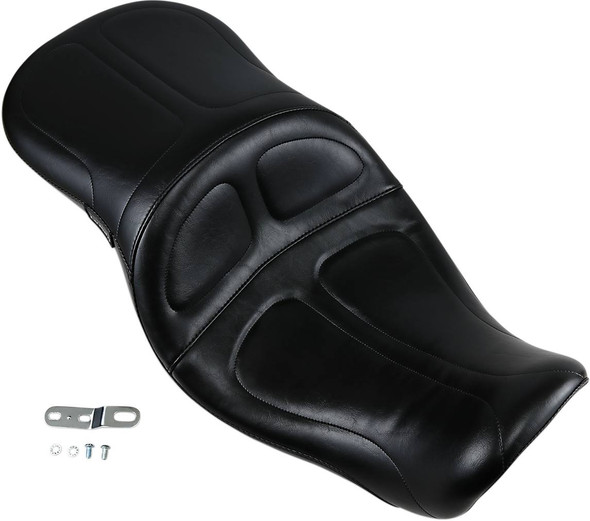 Le Pera - Black Maverick Seat without Backrest fits '06-'17 FXD/​FXDWG/​FLD/​FXDB/​FXDC/​FXDF/​FXDL Models