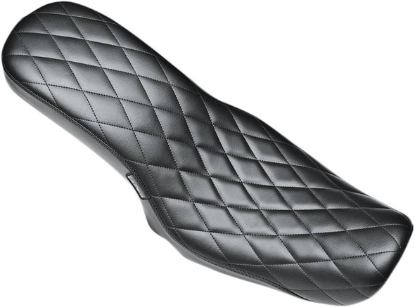 Le Pera - Black Diamond Cobra Full-Length Seat fits '06-'17 FLD/​FXD/​FXDWG/​FXDB/​FXDC/​FXDF/​FXDL Models