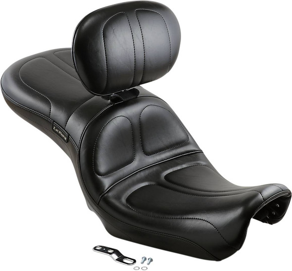 Le Pera - LK-970BR - Maverick Seat - with Backrest - Stitched - Black - FLD/FXD '06-'17
