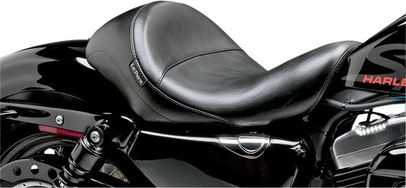 Le Pera - Black Smooth Aviator Solo Seat fits '04-'22 Sportster Models w/ 3.3 Gal. Tank (Except RH Sportster)