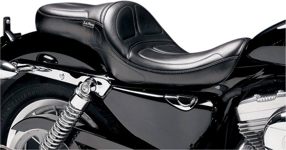 Le Pera - Black Stitched Maverick Seat without Backrest fits '04-'06, '10-'20 Sportster 883/​1200 Models w/ 4.5 Gal. Tank