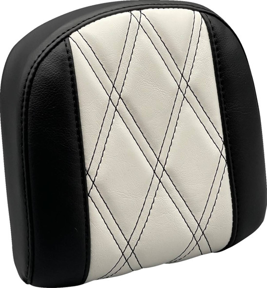 Le Pera - L-SBP03GT/HR1 - Sissy Bar Pad - Small - GT1/HR1 Inlay - Black/White