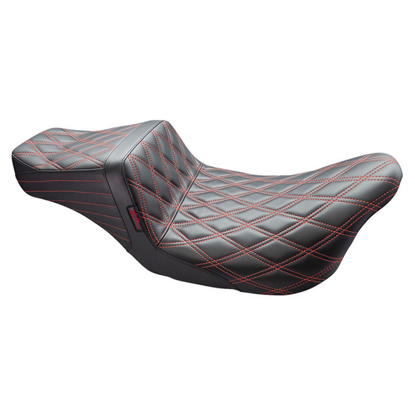 Le Pera - Black Double Diamond Tailwhip Seat fits '08-'24 Touring Models (Except '23 FLHXSE/​FLTRXSE)