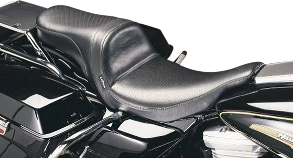 Le Pera - Black Smooth Daytona 2-Up Seat without Backrest fits '02-'07 FLHT/​FLTR Models