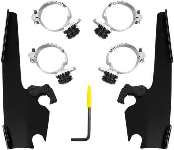 Memphis Shades - MEB2013 - Fats/Slim Mounting Kit - Black - FXDL