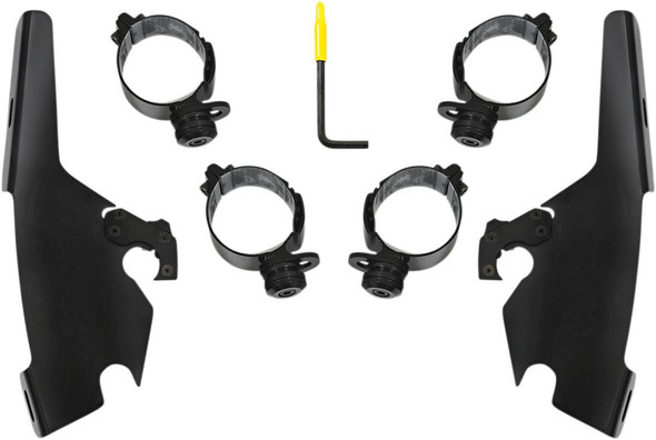 Memphis Shades - MEB2044 - Batwing - Mounting Kit - Black - FLSB