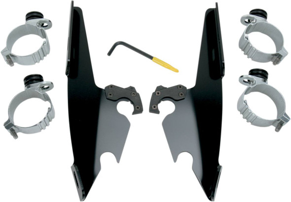 Memphis Shades - MEB8976 - Fats/Slim Trigger Lock Mounting Kit - Black - Dyna