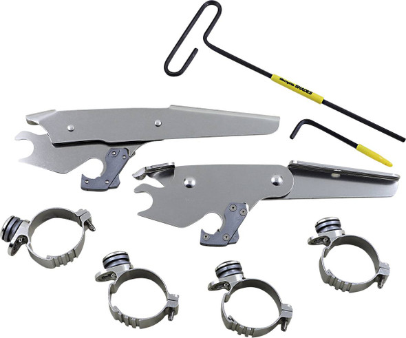Memphis Shades - MEK2056 - Batwing - Mounting Kit - Polished - XL