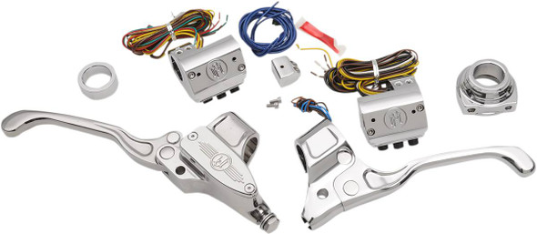 Performance Machine (Pm) - 0062-4019-CH - Handlebar Control Kit - Cable - 9/16" Master Cylinder - Chrome