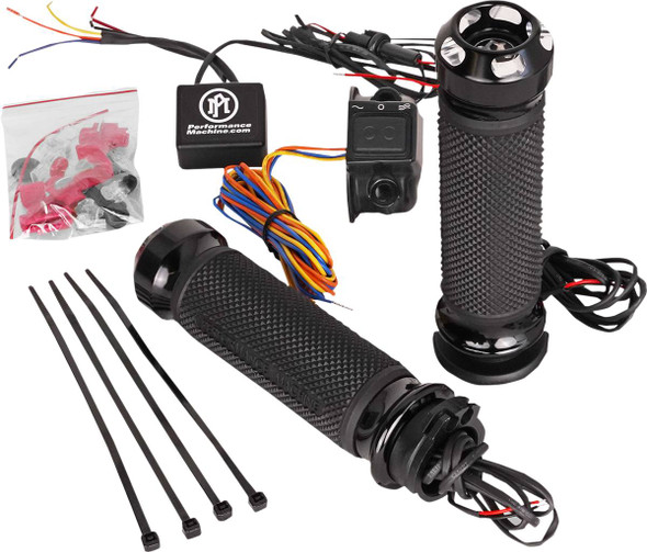 Performance Machine (Pm) - 0063-2092-BM - Apex Heated Grips - Cable - Contrast Cut