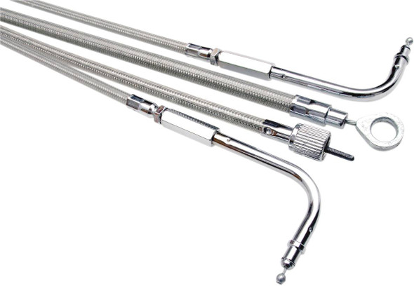 Motion Pro - 66-0132 - Armor Coat Braided Stainless Steel Speedometer Cable for Harley-Davidson - 43"