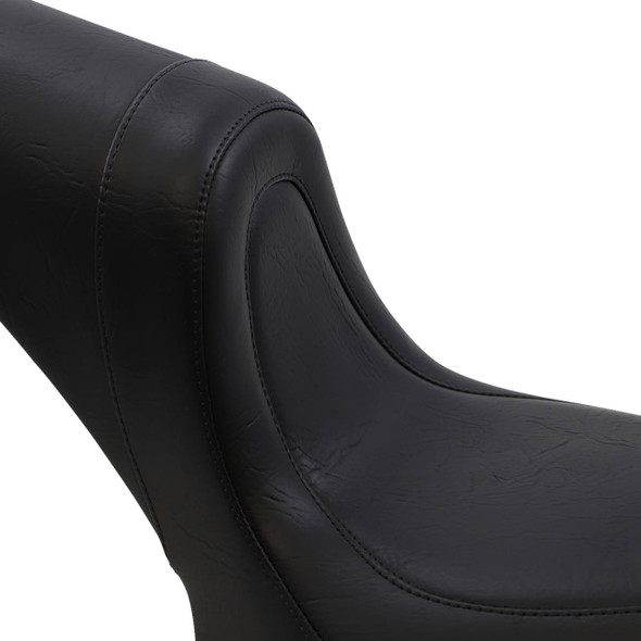 Mustang - Black Stitched Fastback™ Seat fits '00-'05 FXST, '00-'07 FLST Models (Except FXSTD/​FLSTN, '07 FLSTF)