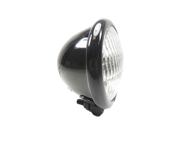 Motorcycle Supply Co. - Black 4.5" Headlight - Clear Lens
