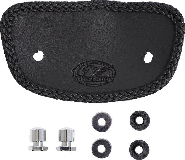 Mustang - 79600 - Wide Solo Seat - With Backrest - Vintage - Black - Smooth - FL '08+