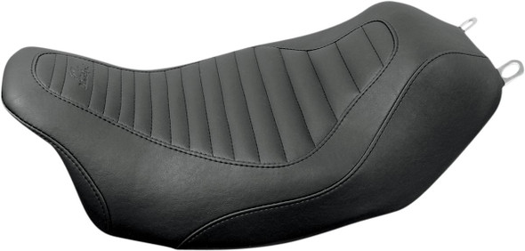 Mustang - Black Tuck and Roll Tripper™ Solo Seat without Backrest fits '08-'21 FLHT/​FLTR/​FLHX/​FLHR Models
