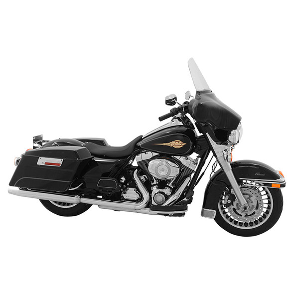 Mustang - Black Runaround Solo Seat fits '08-'21 FLHT/​FLHR/​FLTR/​FLHX Models