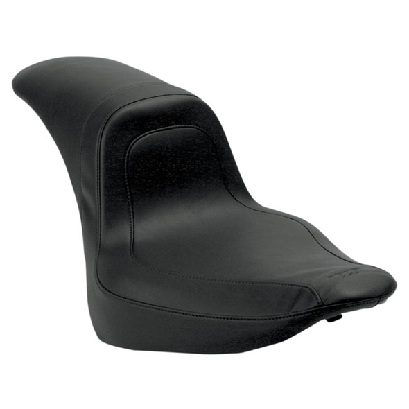 Mustang - Black Stitched Fastback™ Seat fits '06-'10 FXST, '07-'17 FLSTF/B Models