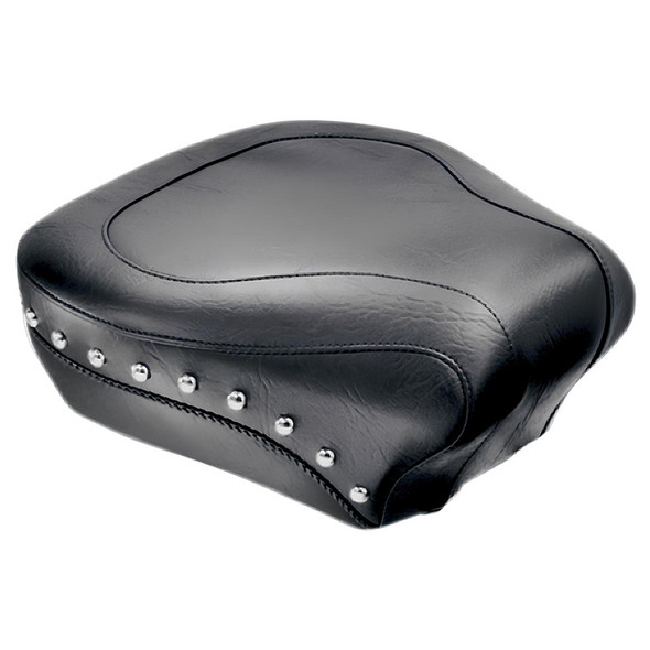 Mustang - Black Wide Rear Seat fits '84-'99 Softail Models (Except FLSTS)