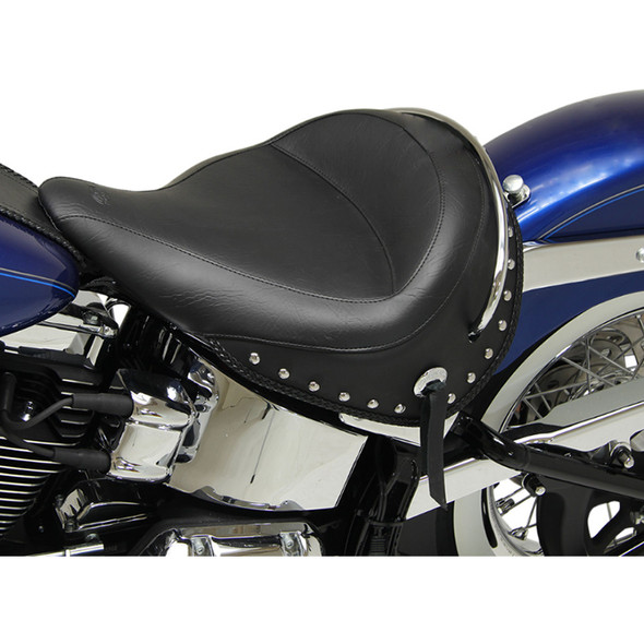 Mustang - Wide Studded Deluxe Solo Seat fits '05-'17 FLSTN Model