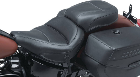 Mustang - 75880 - Max Profile Solo Touring Seat - without Driver Backrest - Black - Original - FLHC/FLDE