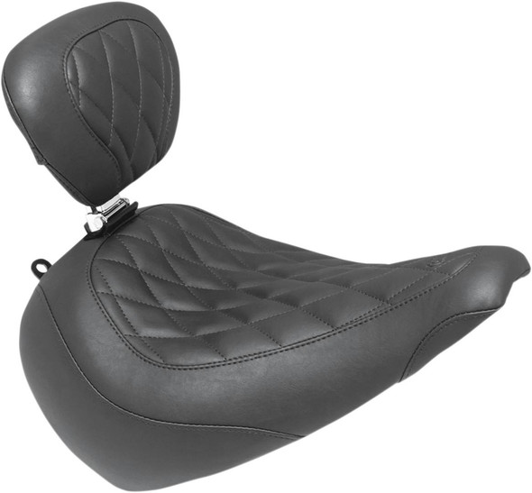 Mustang - 83025 - Wide Tripper™ Seat - with Driver's Backrest - Diamond Stitching